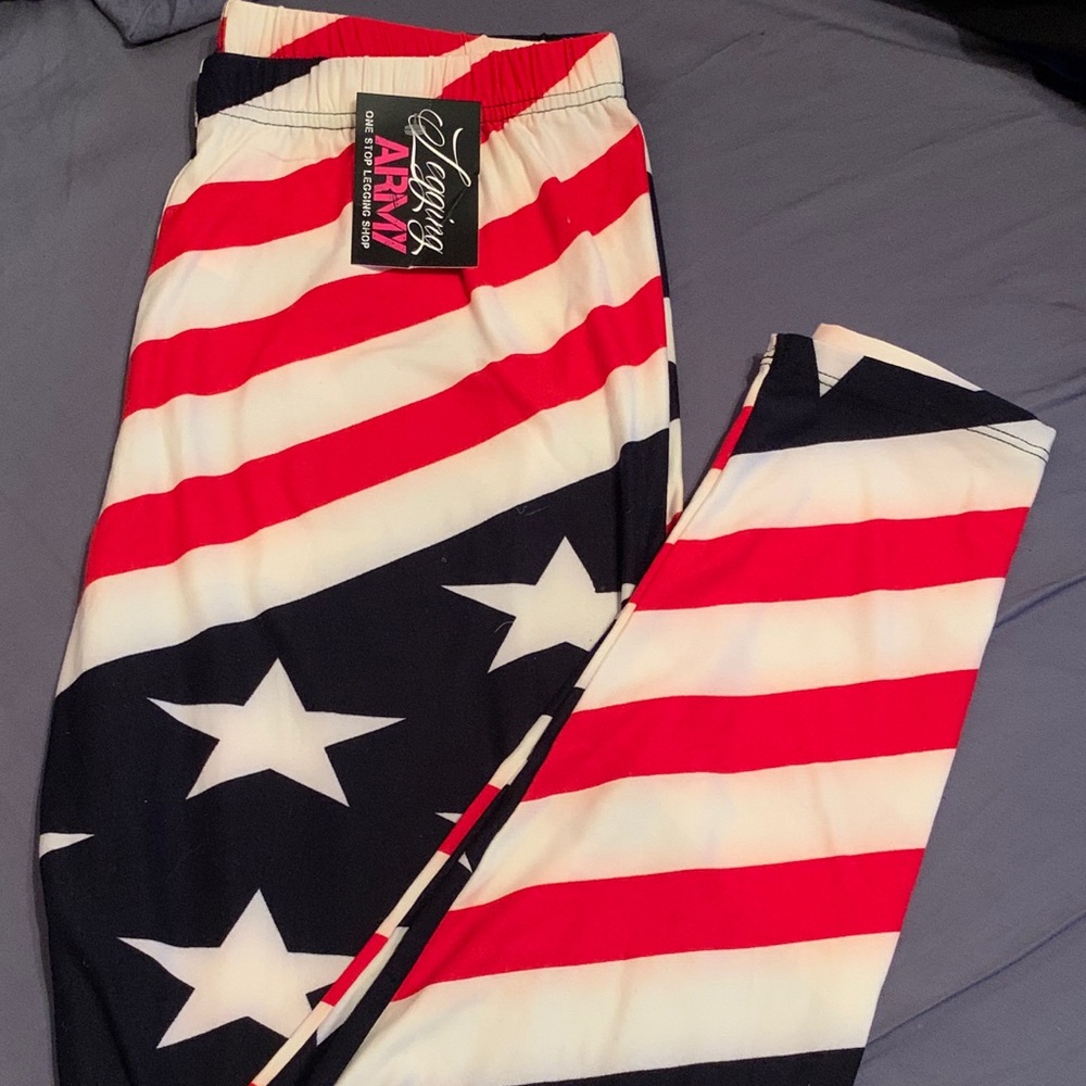 Legging Army plus size leggings American Flag